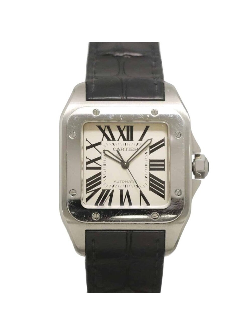 Cartier Santos LM Watch Silver Automatic